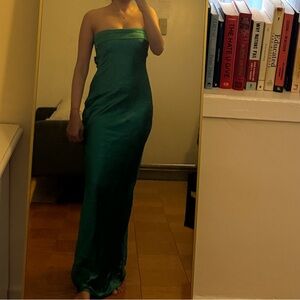 Hello Molly Strapless Emerald Dress